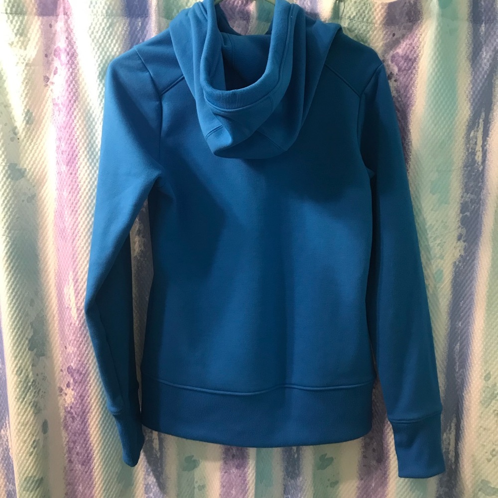 Sz S Under Armour Blue Coldgear Zip Up Hoodie - Picture 4 of 5